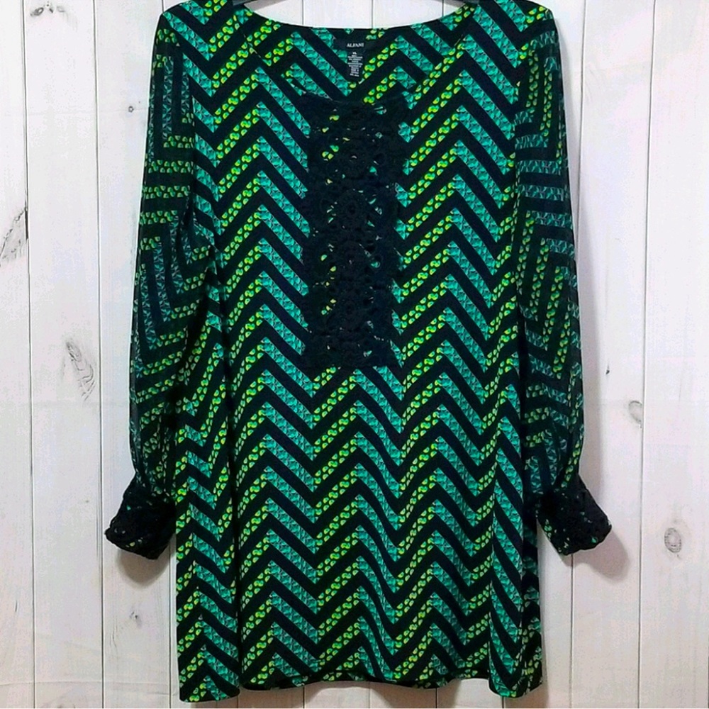 Alfani Geometric Crochet Tunic XL